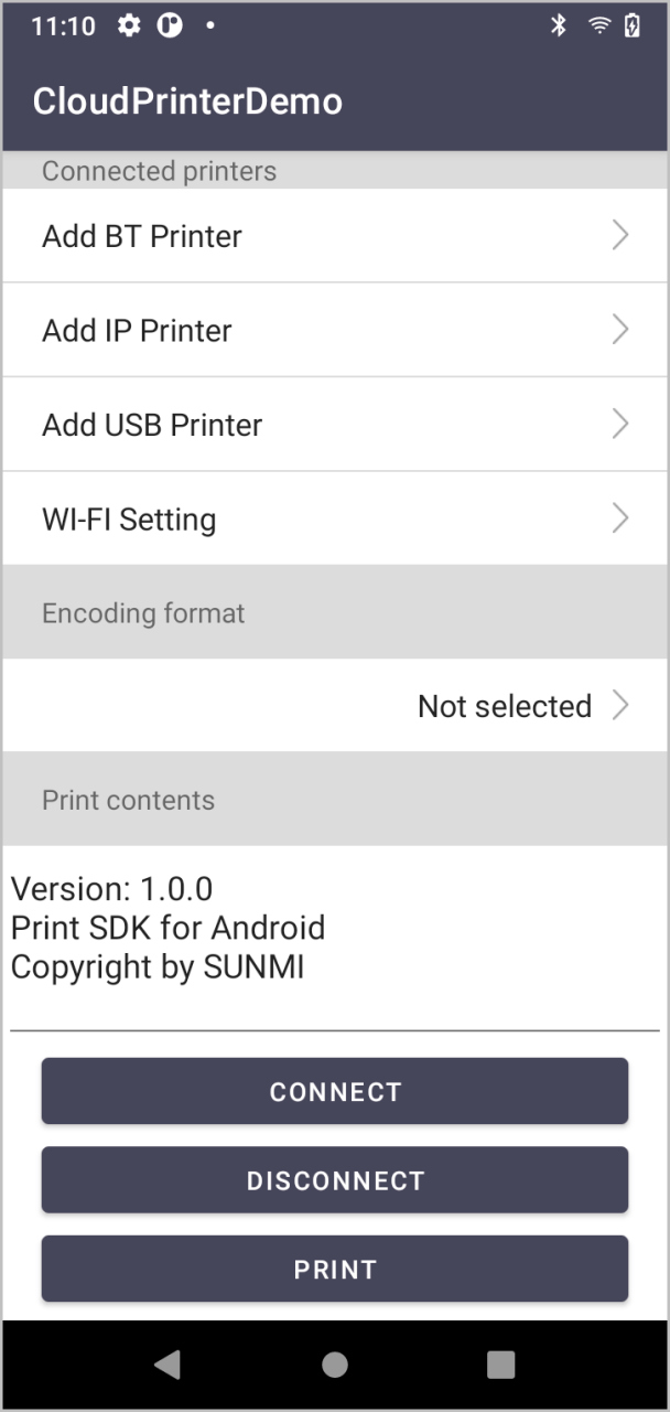 11.Cloud Printer SDK for Android System